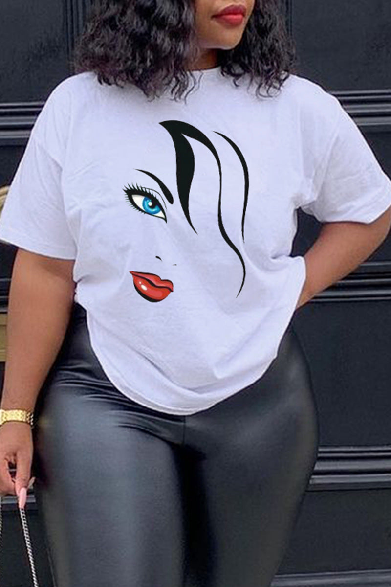 Round neck short sleeve T-shirt
