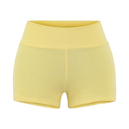 Round-neck short-sleeved high-waist shorts