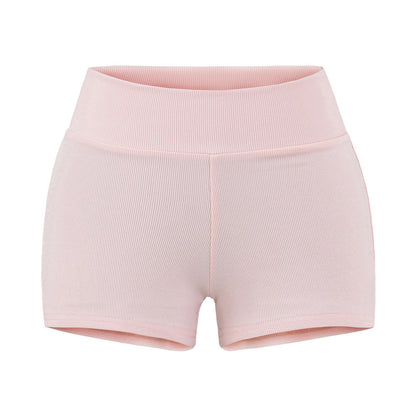 Round-neck short-sleeved high-waist shorts