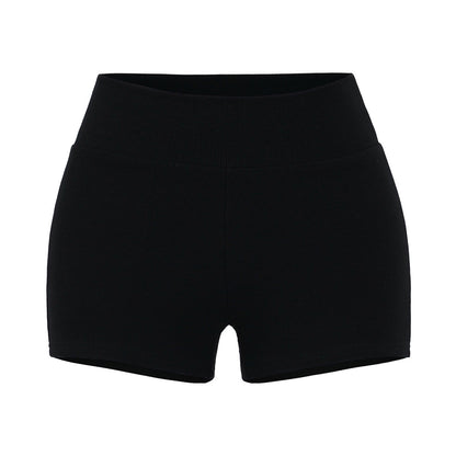 Round-neck short-sleeved high-waist shorts