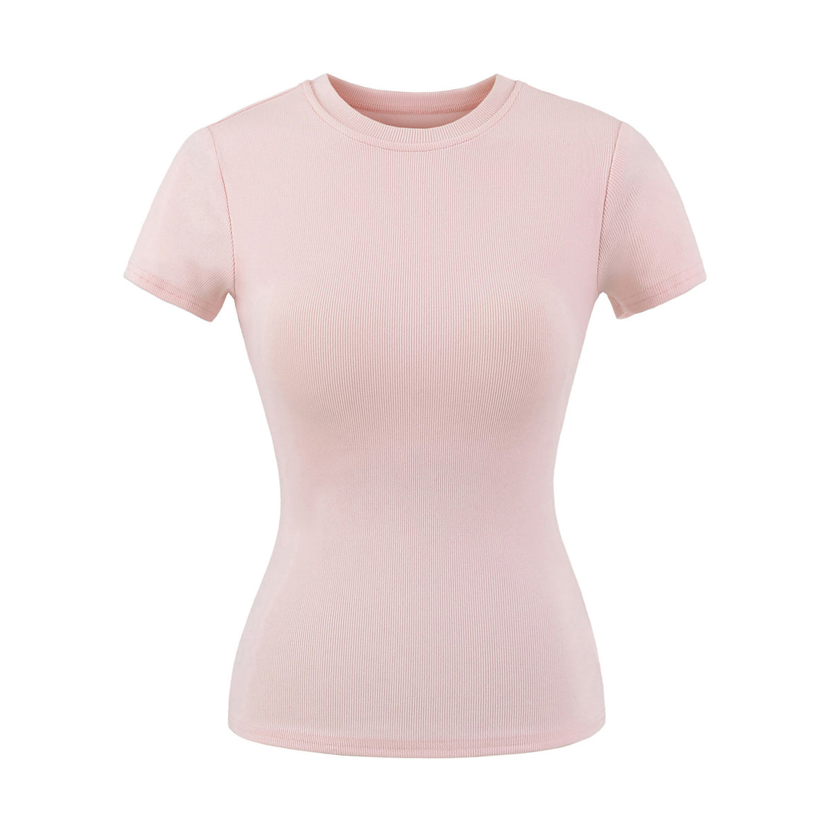 Round-neck short-sleeved high-waist shorts