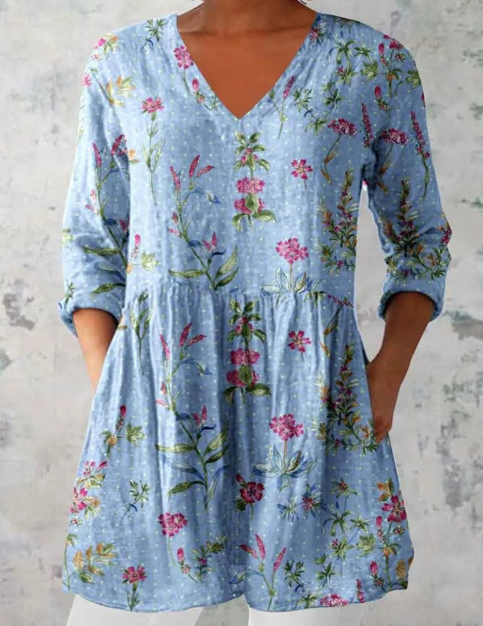 Round-neck short-sleeved women's style