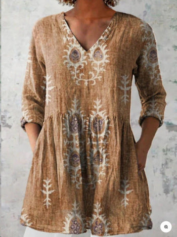 Round-neck short-sleeved women's style