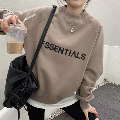 Round Neck Sweatshirt Casual Loose Fit