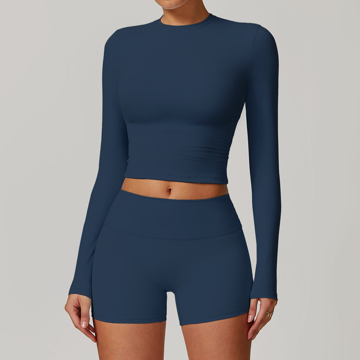 Round neck yoga pants