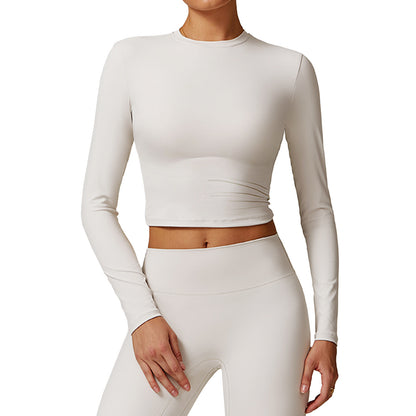 Round neck yoga pants