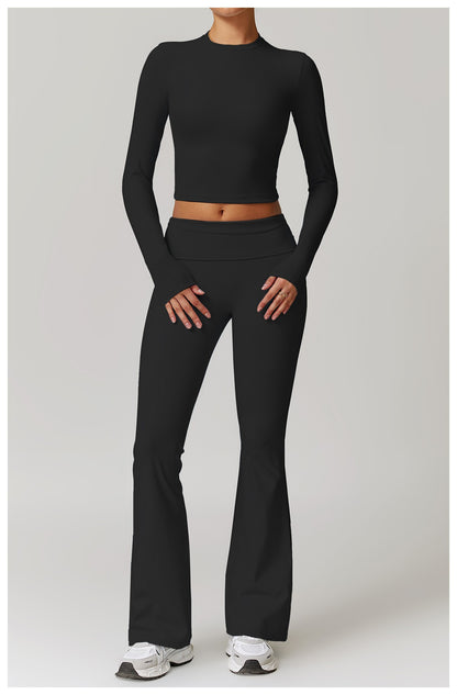 Round neck yoga pants