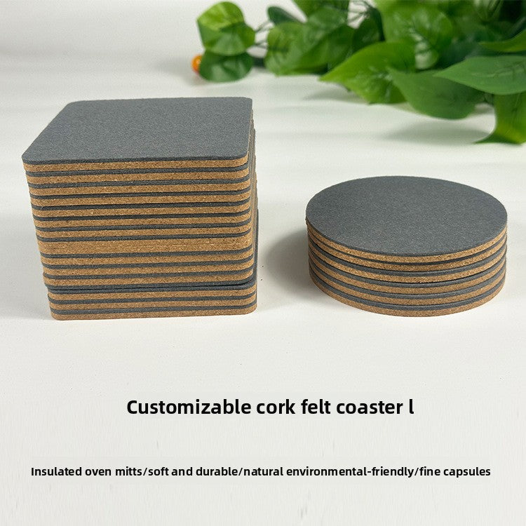 Round or square cork pad