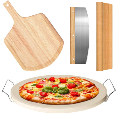 Round Pizza Stone Baking Set