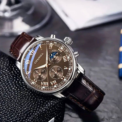 Round quartz watch