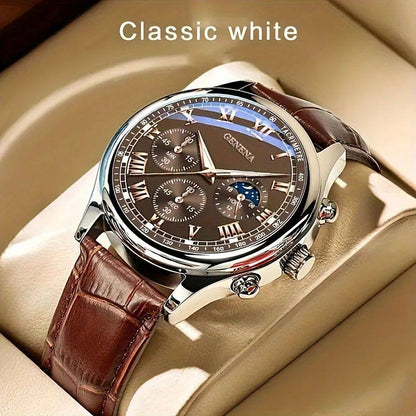 Round quartz watch