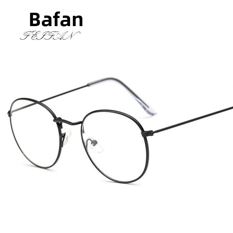 Round Retro Metal Frame Glasses