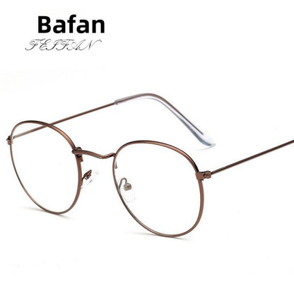 Round Retro Metal Frame Glasses