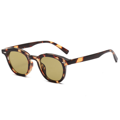 Round retro rice-stud fashionable sunglasses