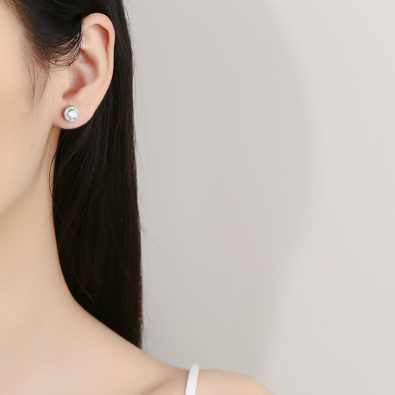Round simple and elegant earrings