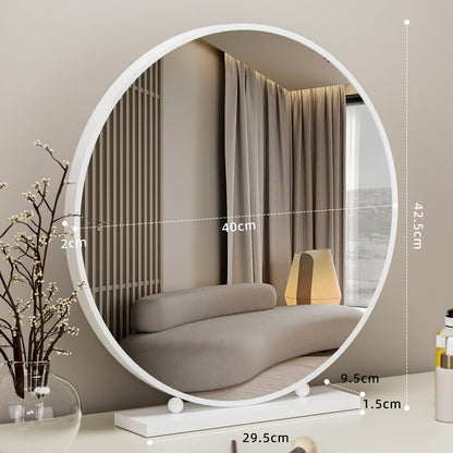 Round Smart Vanity Mirror with Dimmable Lighting