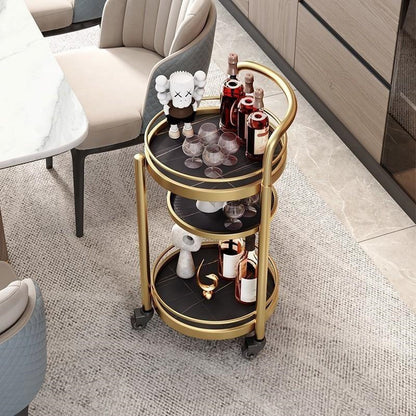 Round tea wagon