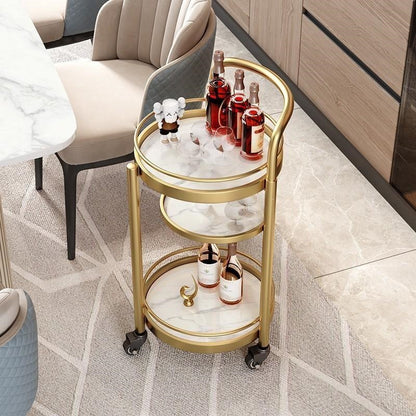 Round tea wagon