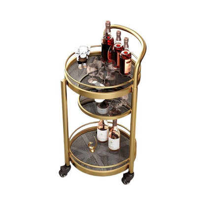 Round tea wagon
