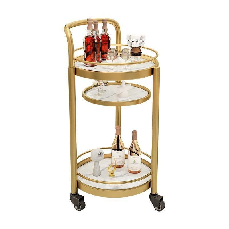 Round tea wagon