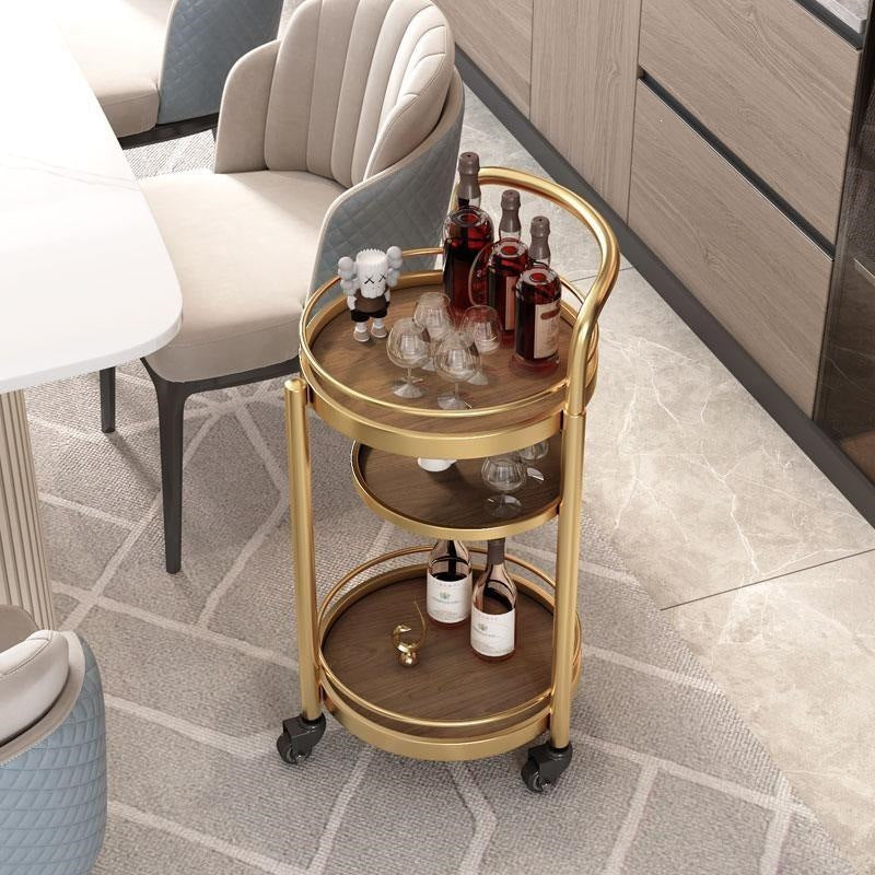 Round tea wagon