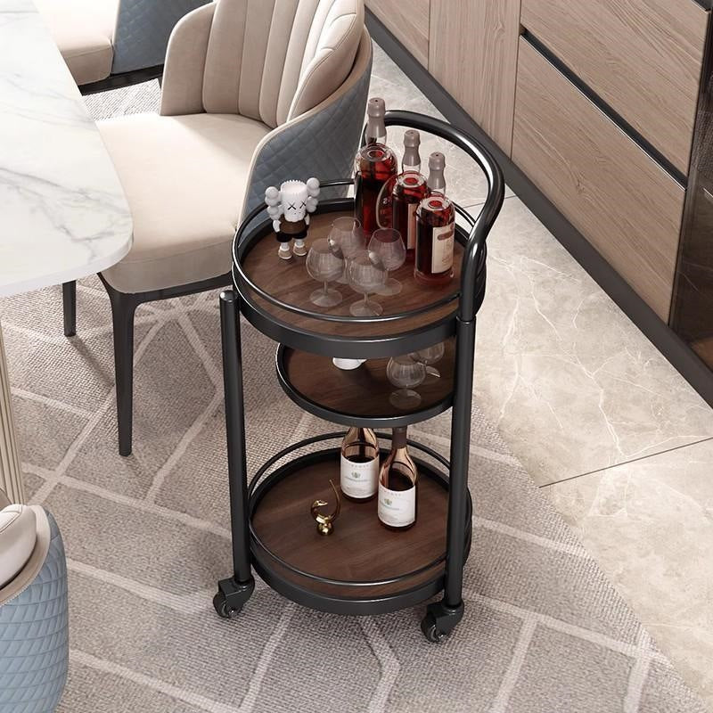 Round tea wagon