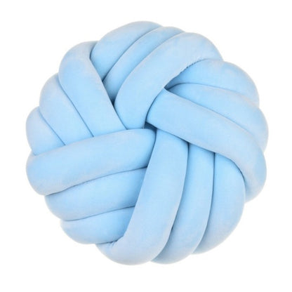 Round Three-strand Rope Knit Cushion