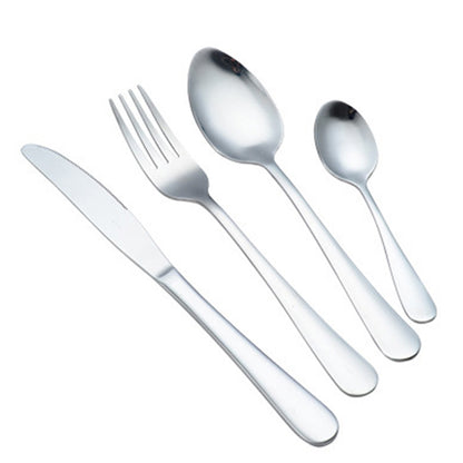 Round-tipped knife, fork and spoon set of four pieces