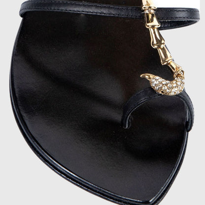 Round-toe stiletto heels
