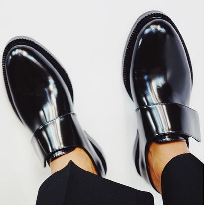 Round Toe Velcro Flats