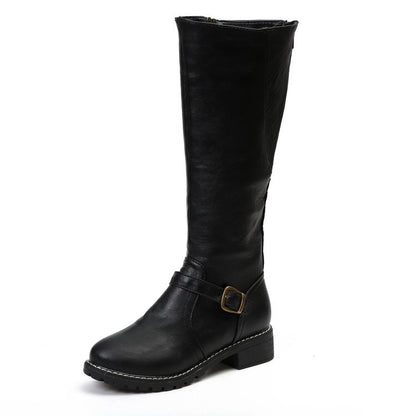 Round-toed long boots