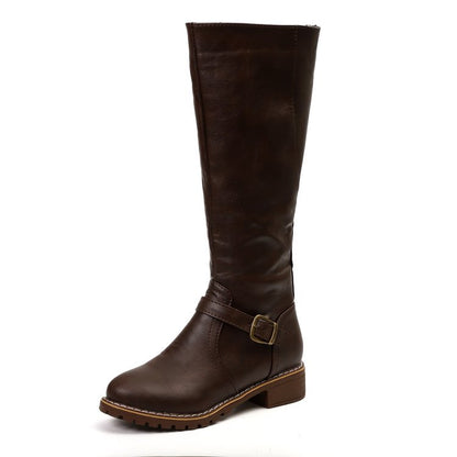 Round-toed long boots