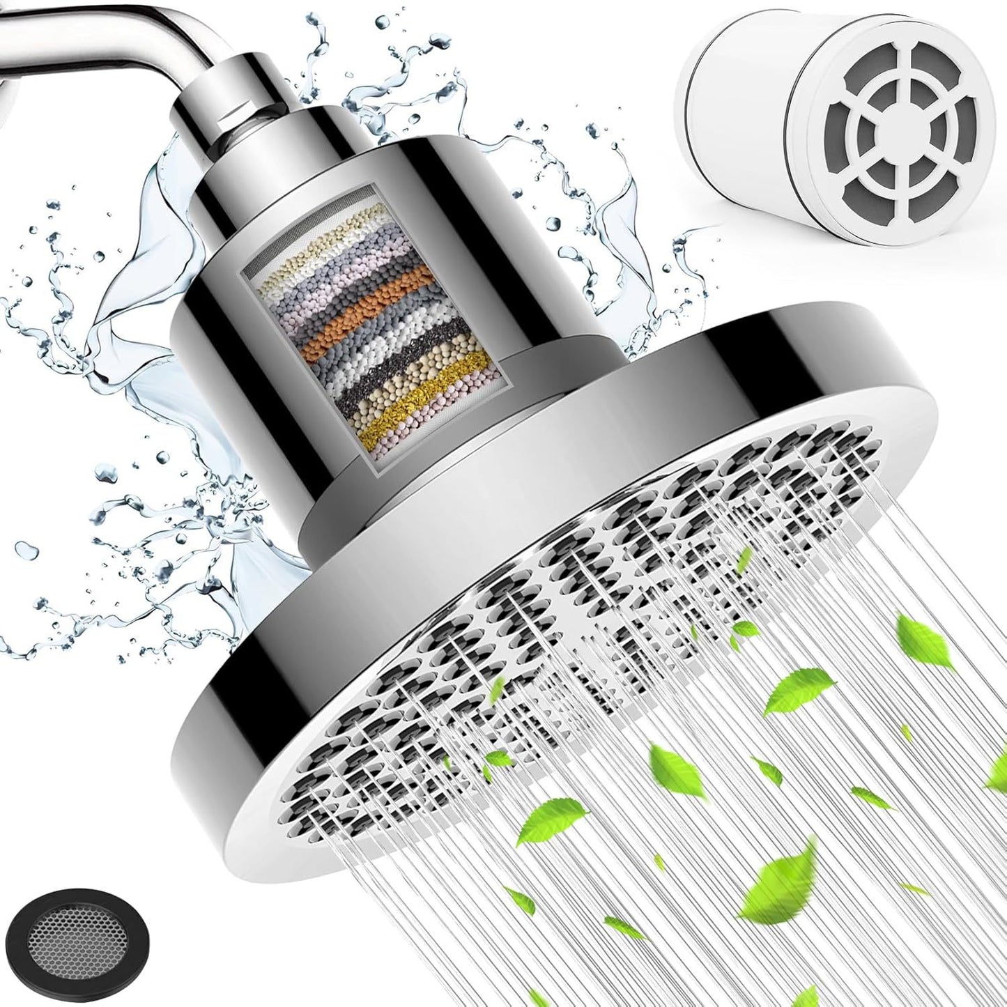 Round Top Shower Head with Dechlorination Filter