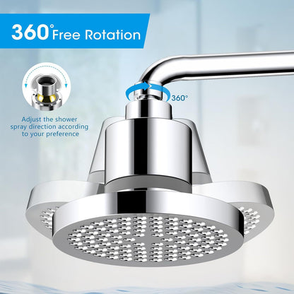 Round Top Shower Head with Dechlorination Filter