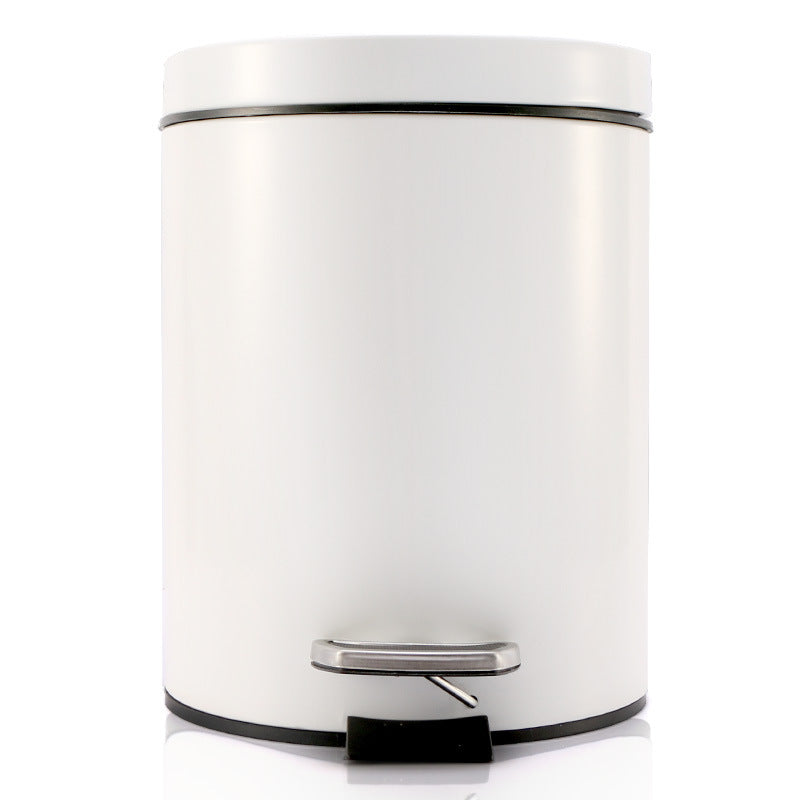 Round trash can with lid