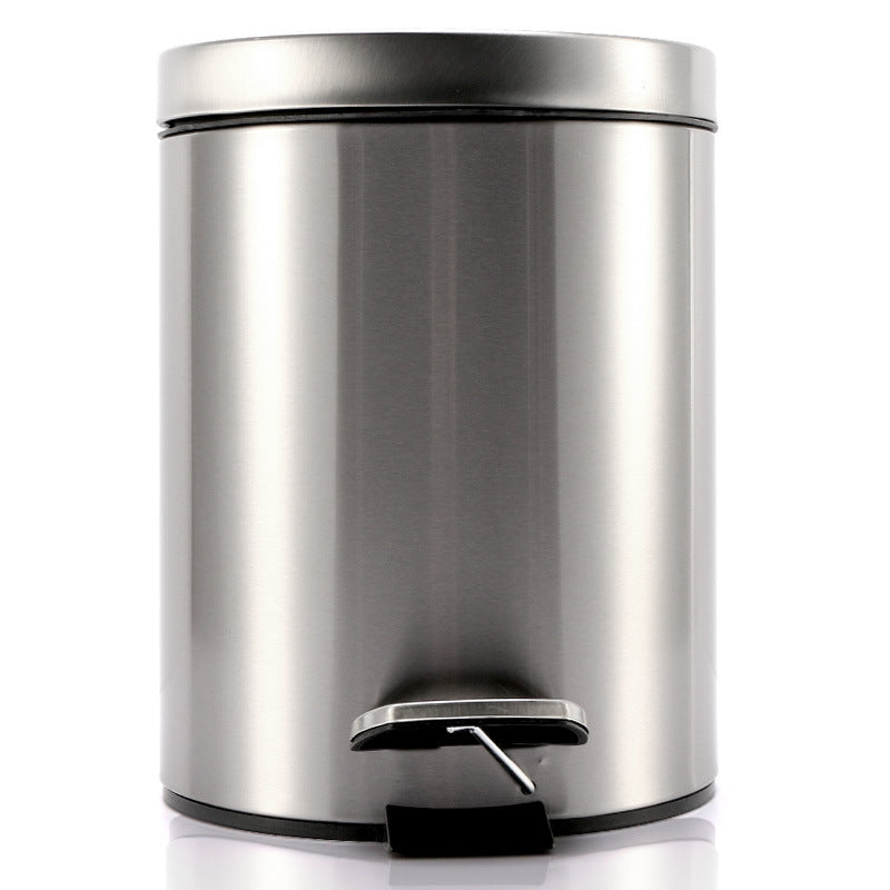 Round trash can with lid