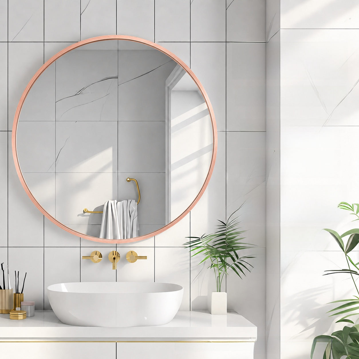 Round Wall Mounted Bathroom Mirror