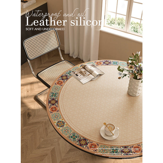 Round waterproof table mat