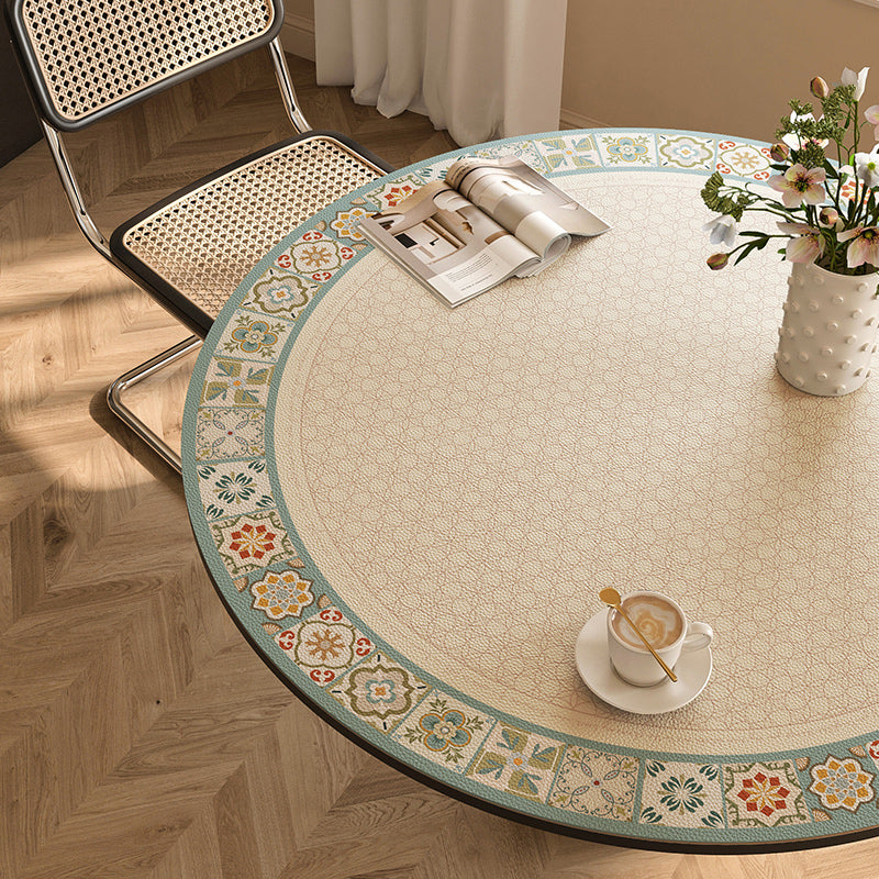 Round waterproof table mat