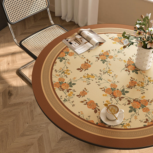 Round waterproof table mat