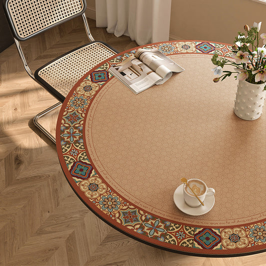 Round waterproof table mat