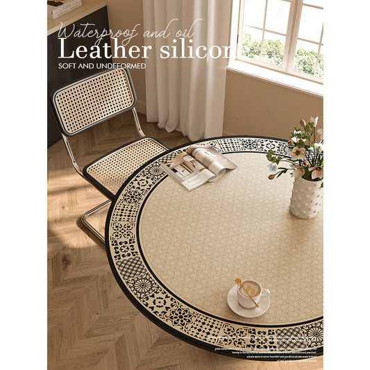 Round waterproof table mat