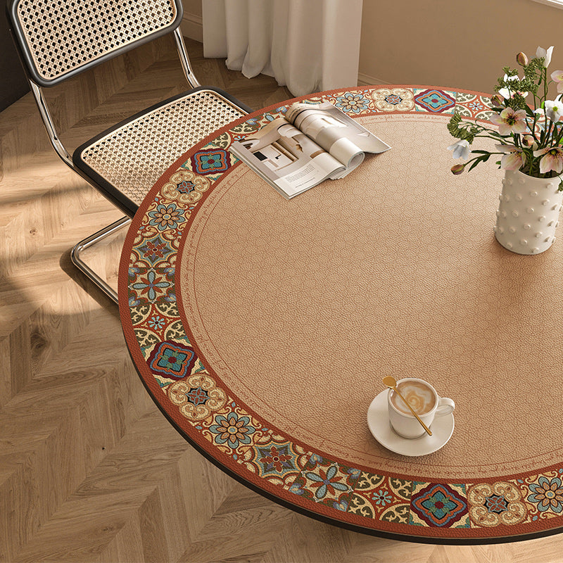 Round waterproof table mat