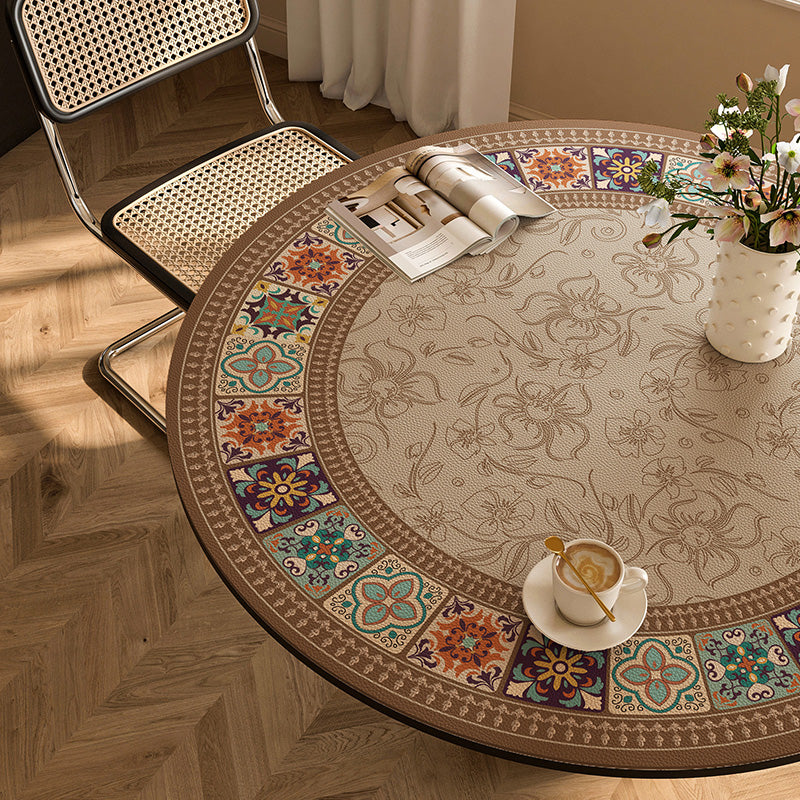 Round waterproof table mat