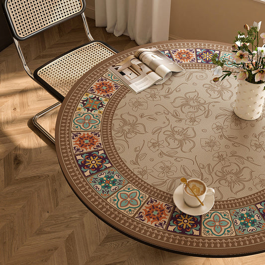 Round waterproof table mat