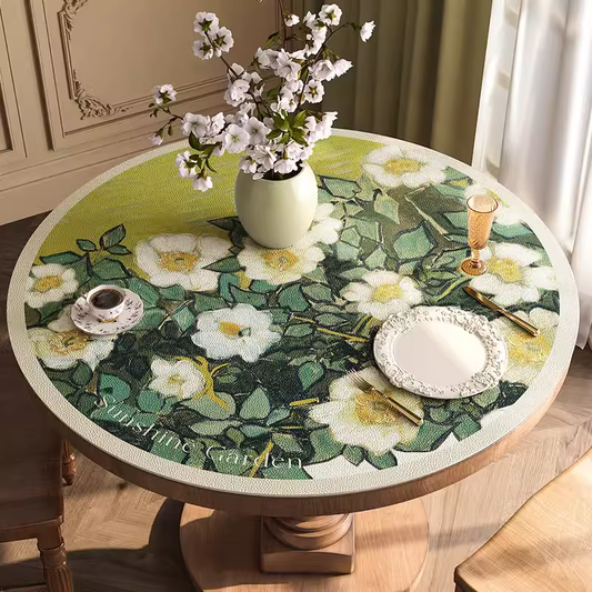 Round waterproof table mat