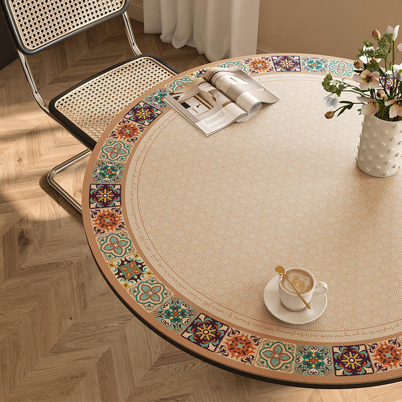 Round waterproof table mat