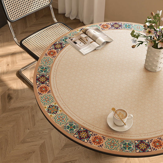 Round waterproof table mat