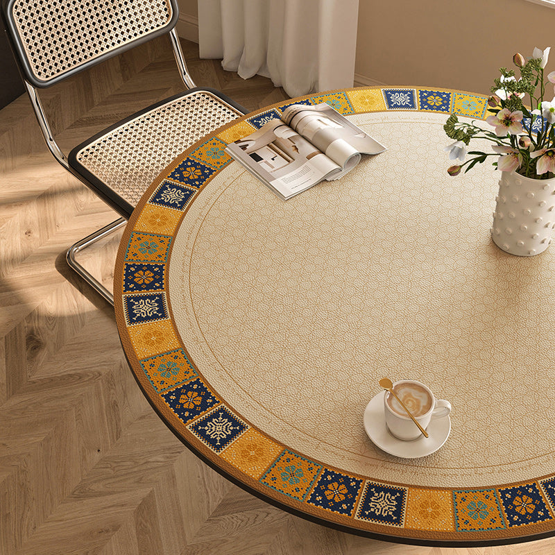 Round waterproof table mat