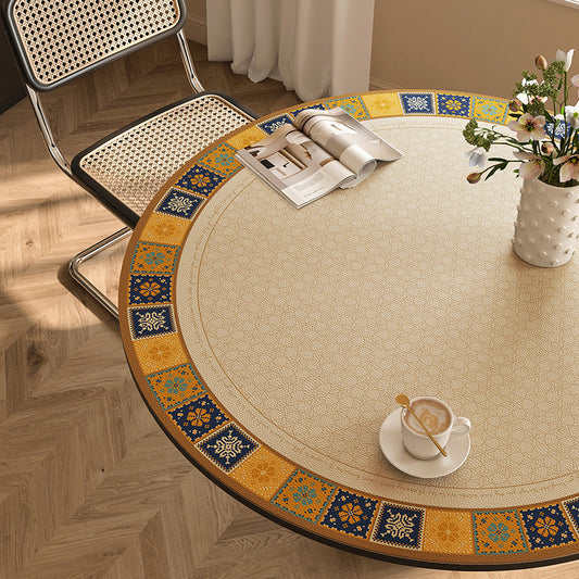 Round waterproof table mat